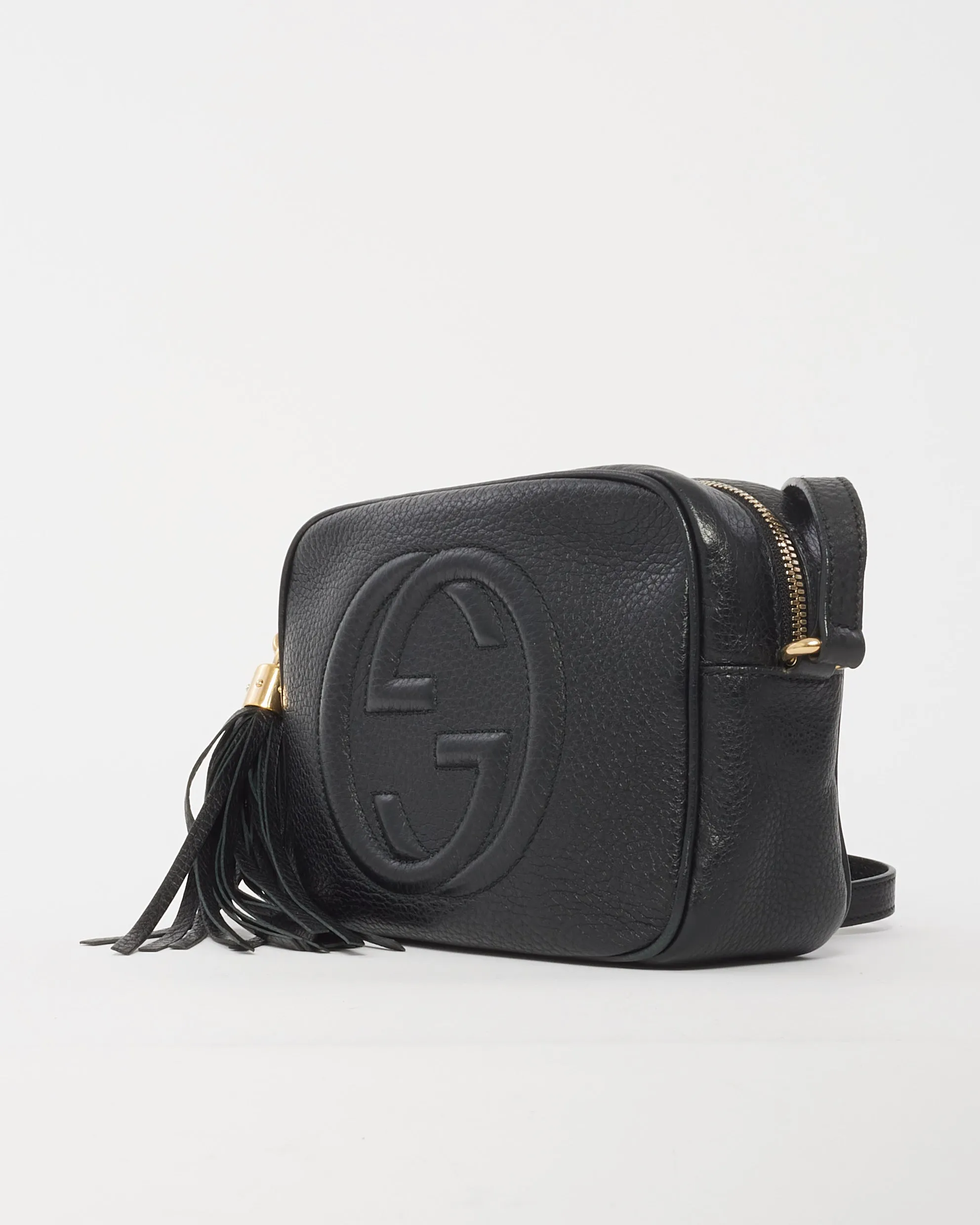Gucci Black Leather Soho Disco Crossbody Bag