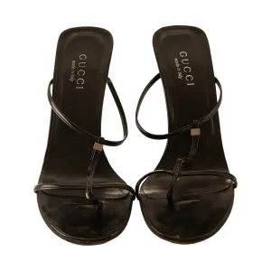 Gucci Black Strap Heels