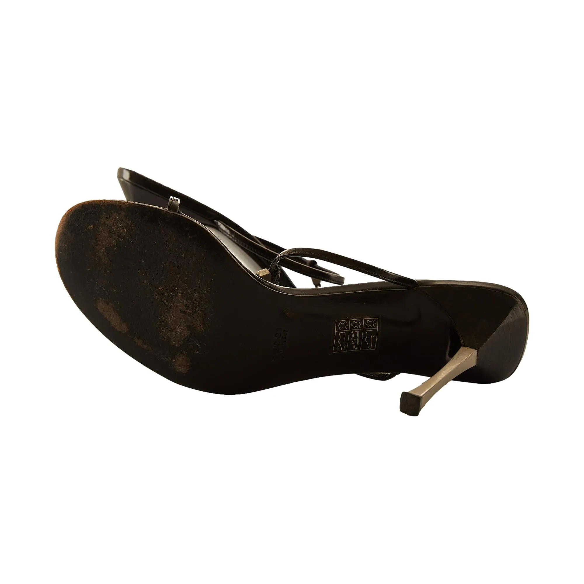 Gucci Black Strap Heels