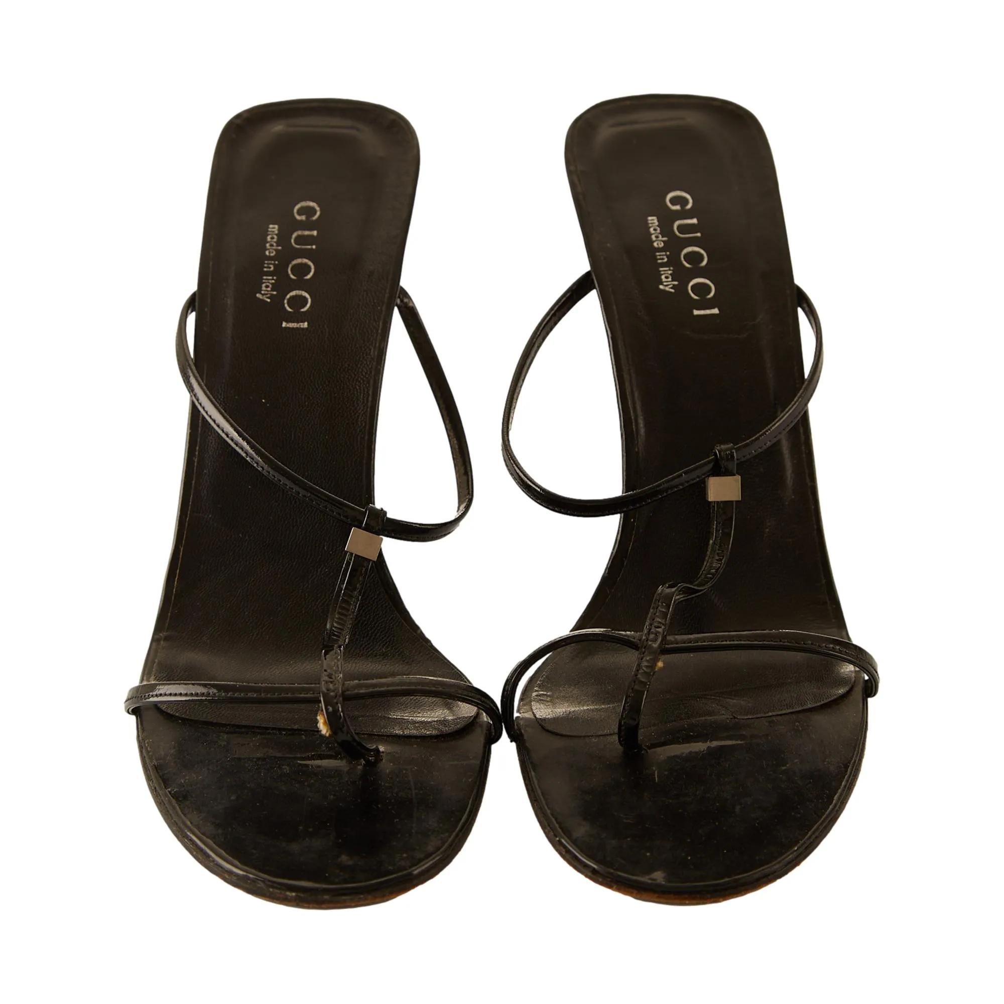 Gucci Black Strap Heels
