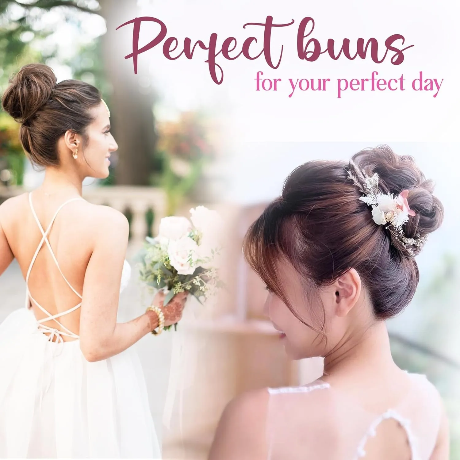 Hair Bun Maker and Accessories for Women and Kids - Easy Clip for Long Hair - French Twist Tool - Sock and Ballet Bun Holder