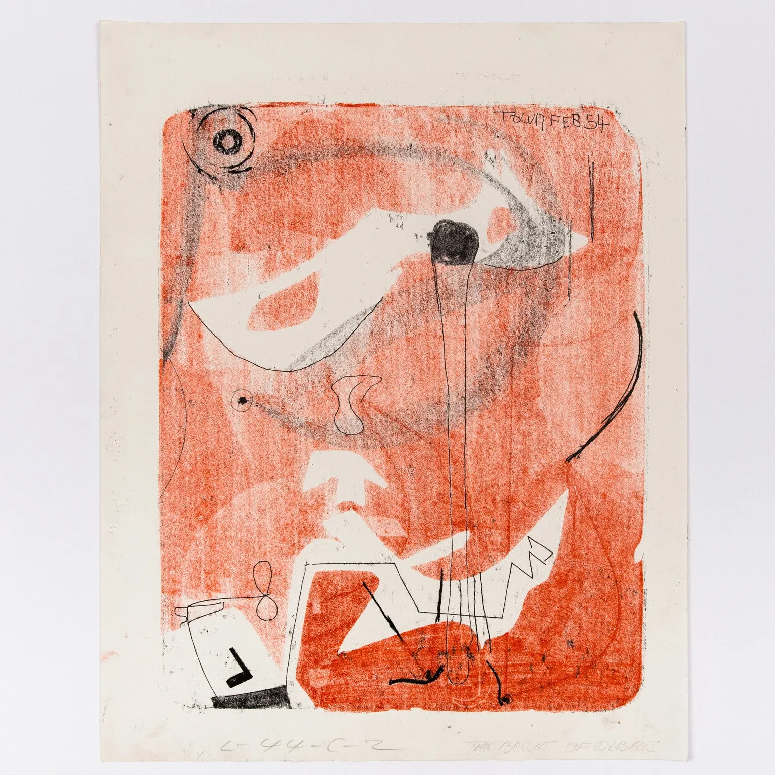 HAROLD TOWN "BALLET" SINGLE AUTOGRAPHIC PRINT, 1954