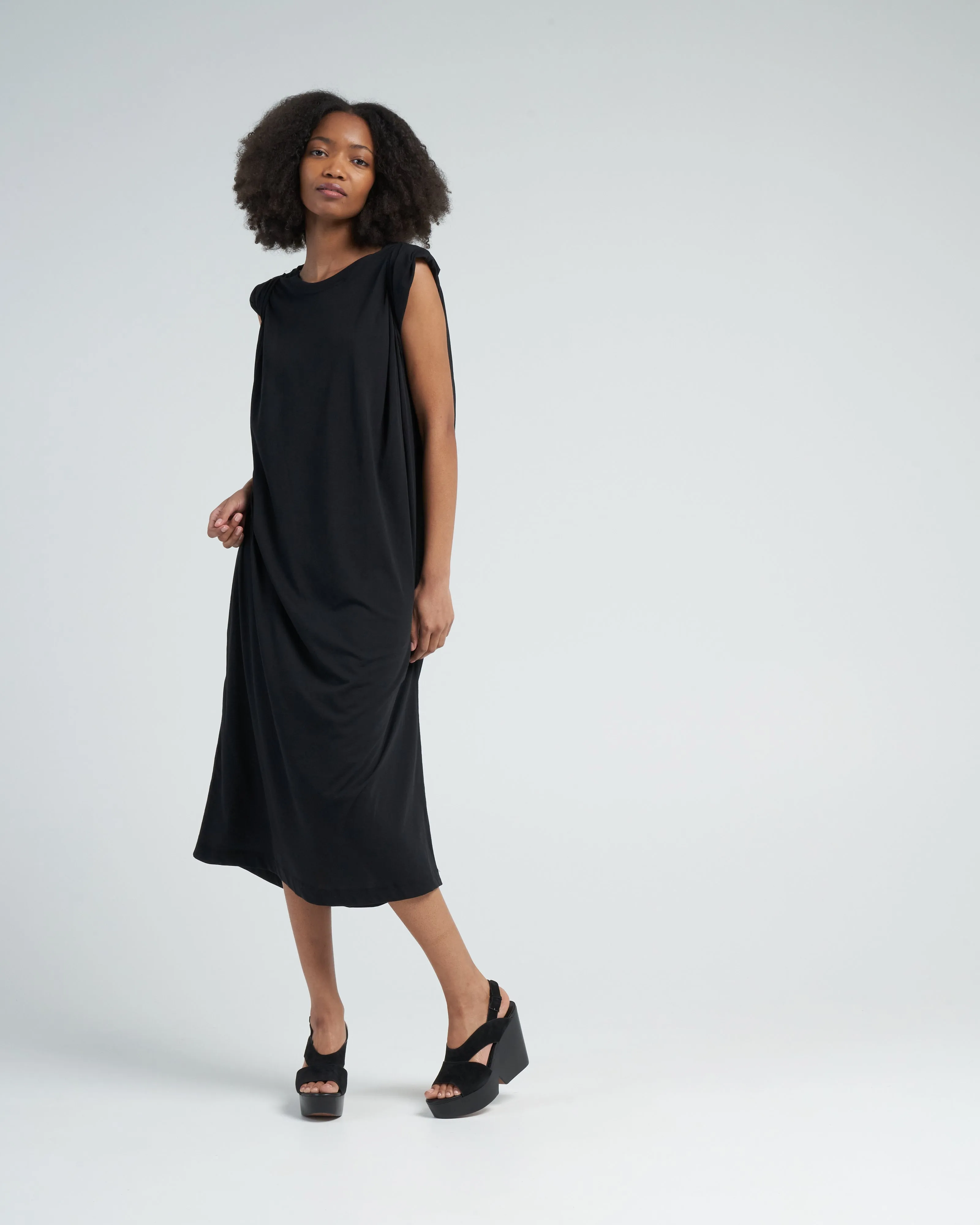 hatty long dress - black