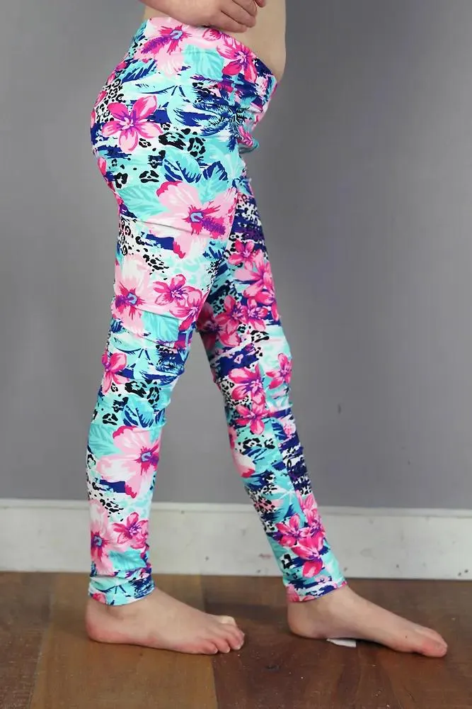 Hibiscus Youth Leggings/Tights