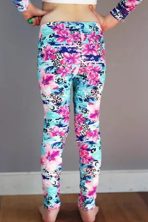Hibiscus Youth Leggings/Tights