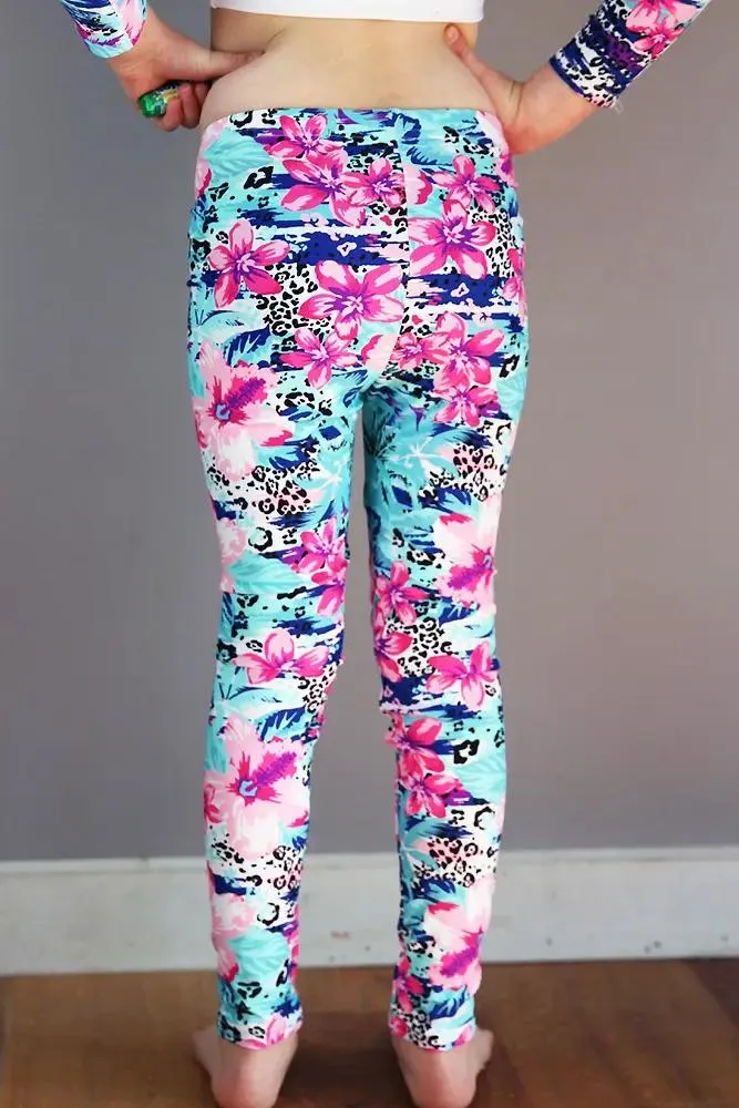 Hibiscus Youth Leggings/Tights