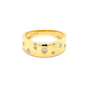 High Polish Galaxy Diamond Band