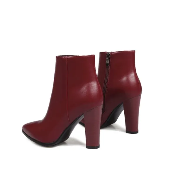 High Square Heels Ankle Boot Office Ladies Pumps