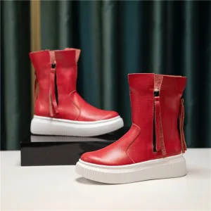 Hip-hop Short Boots Personality Fringed Female