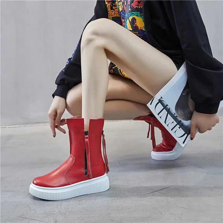Hip-hop Short Boots Personality Fringed Female