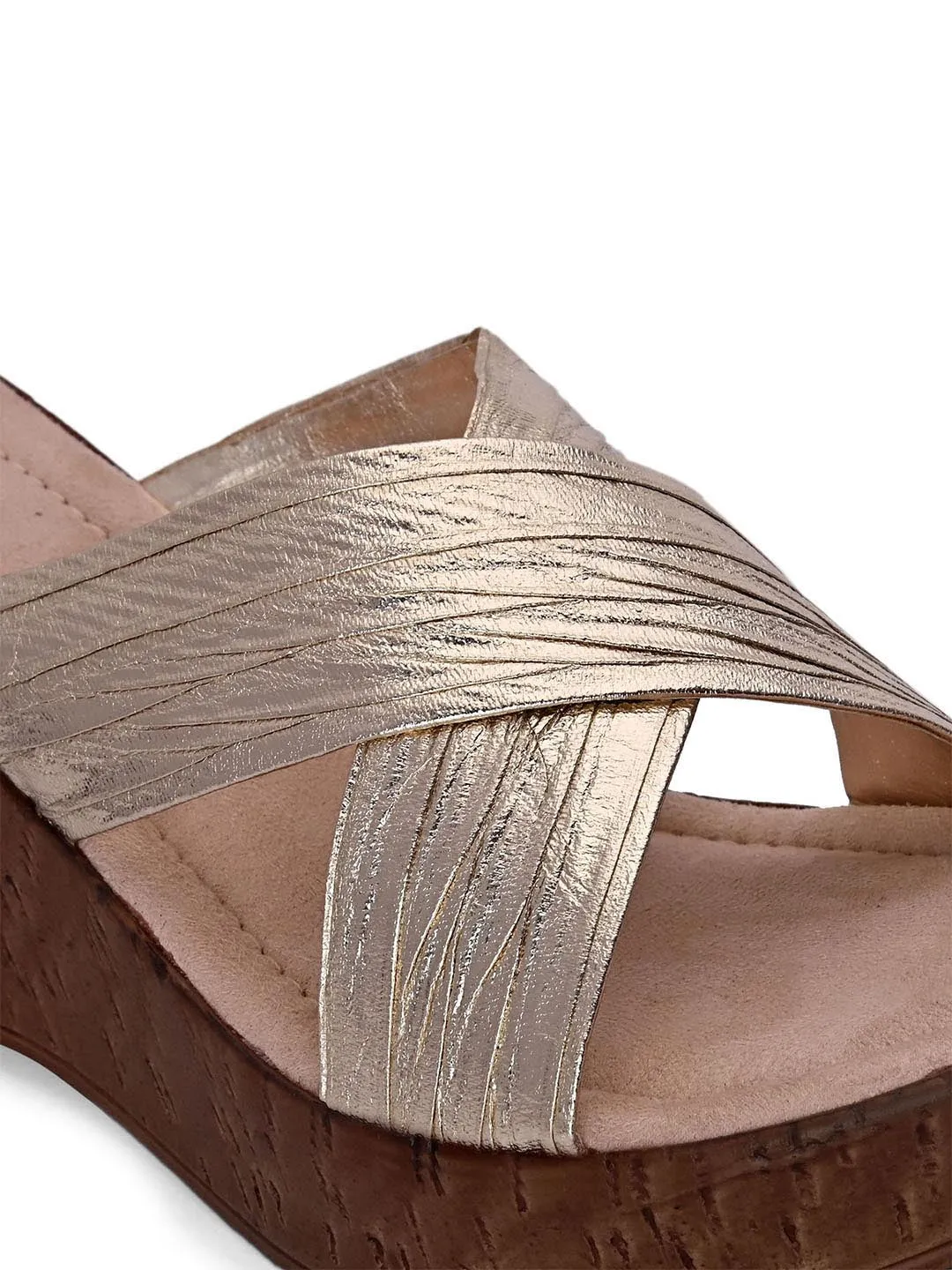 Hydes N Hues Women Gold-Toned Wedge