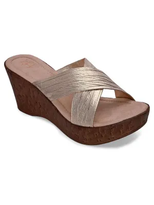 Hydes N Hues Women Gold-Toned Wedge