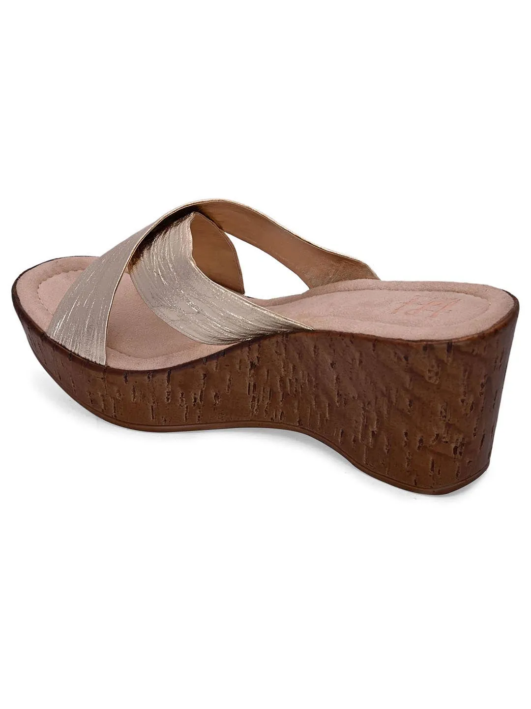 Hydes N Hues Women Gold-Toned Wedge