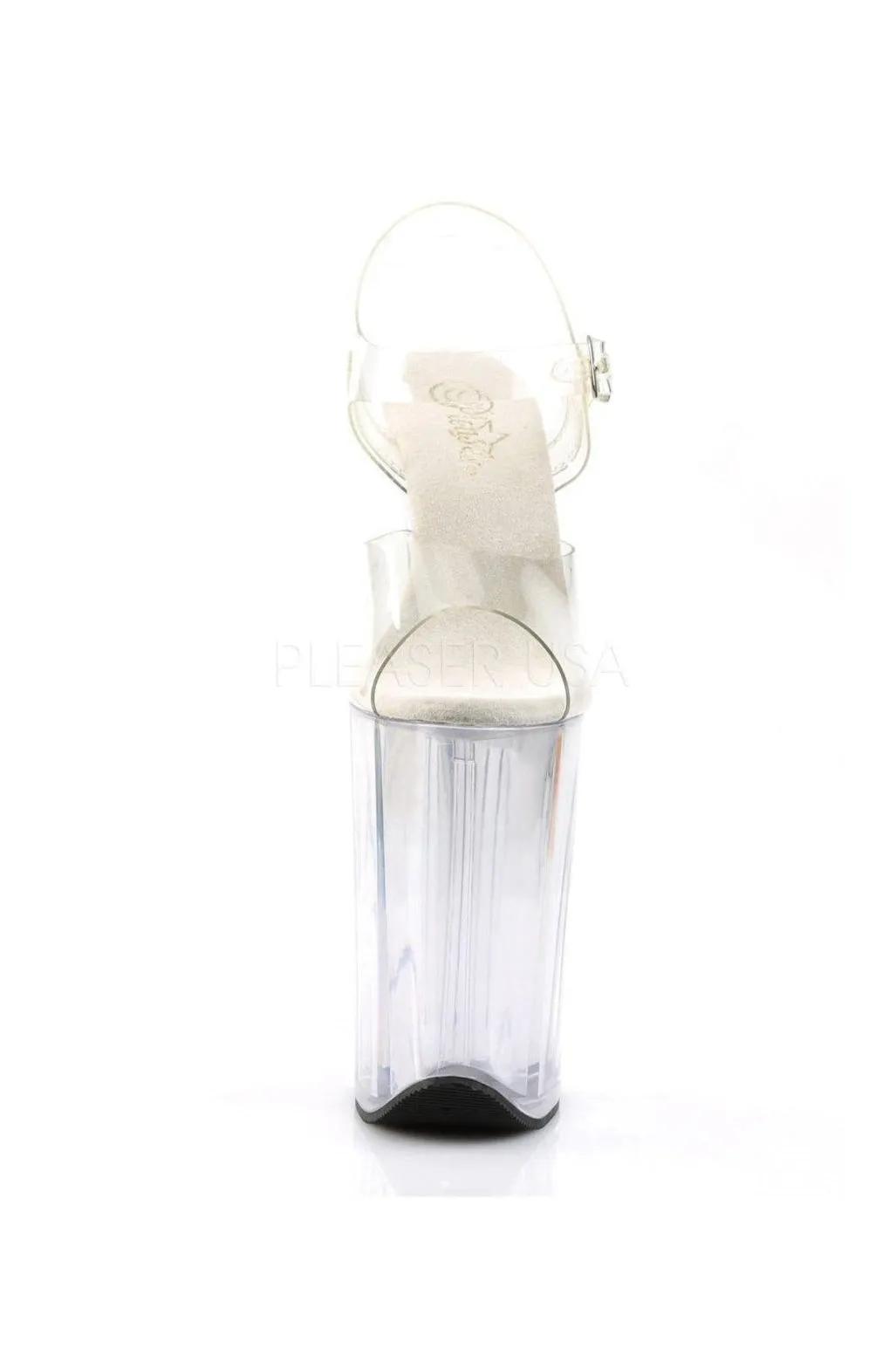 INFINITY-908 Platform Sandal  | Clear Vinyl