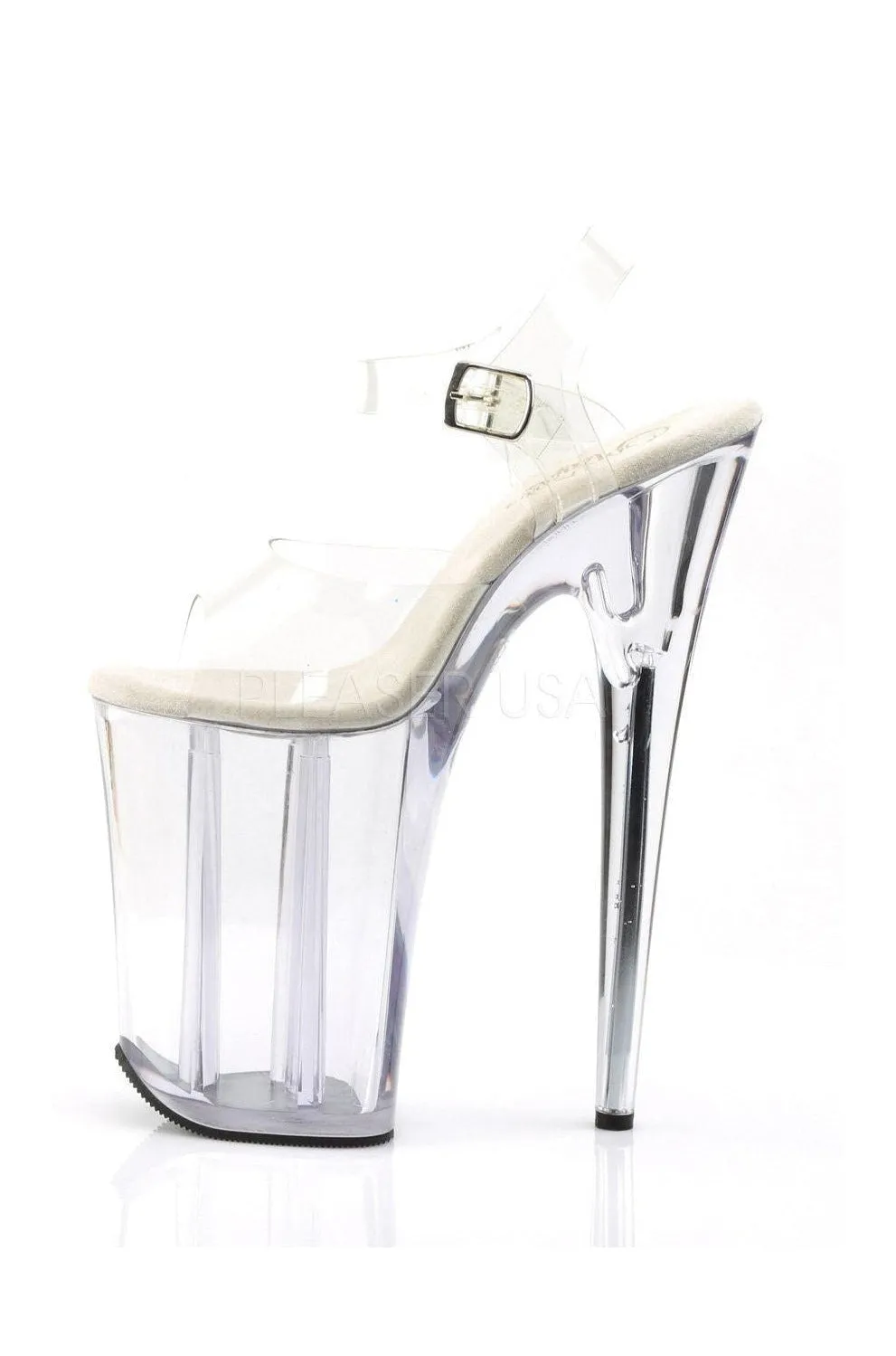 INFINITY-908 Platform Sandal  | Clear Vinyl