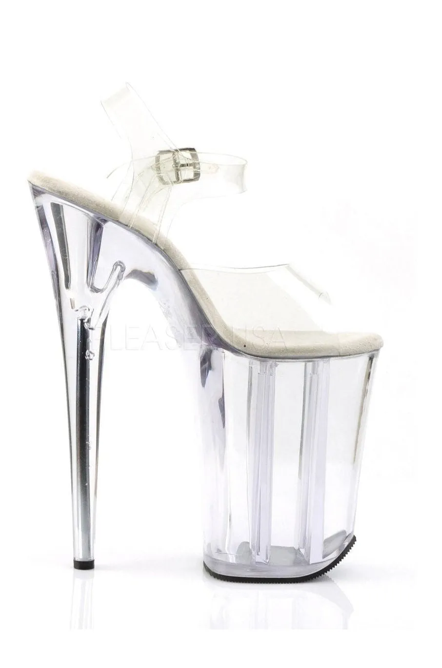 INFINITY-908 Platform Sandal  | Clear Vinyl