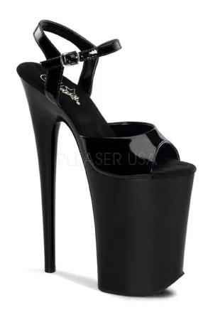 INFINITY-909 Platform Sandal  | Black Patent