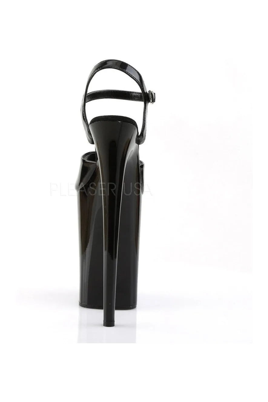INFINITY-909 Platform Sandal  | Black Patent