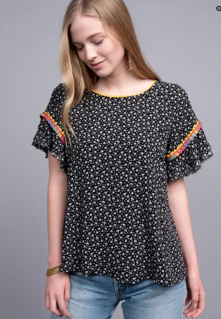 Ivy Jane Disty Floral Swing Me Up Top