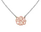 Jane Basch Designs Petite Personal Lace Monogram Necklace - 14K Yellow Gold