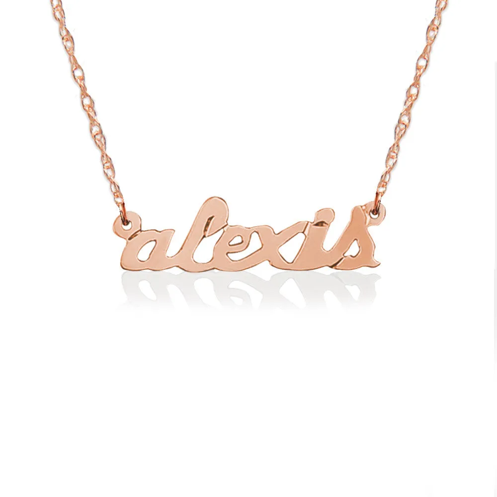 Jane Basch Designs Petite Personal Name Necklace - GOLD