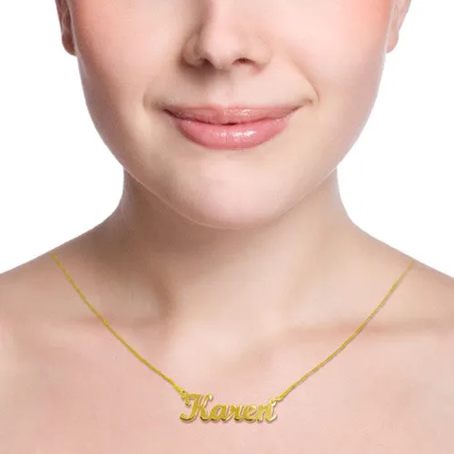 Jane Basch Designs Petite Personal Name Necklace - GOLD