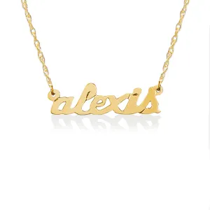 Jane Basch Designs Petite Personal Name Necklace - GOLD