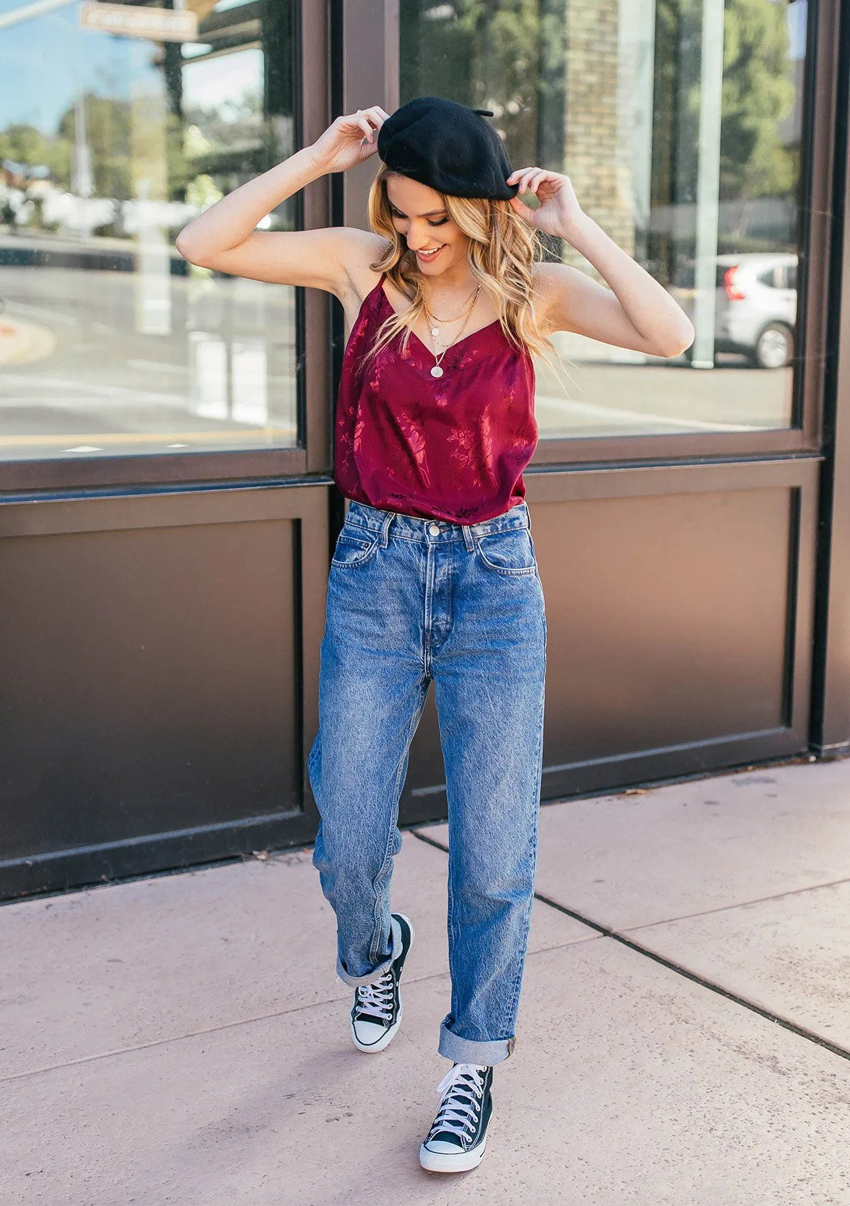 Jane Floral Jacquard Cami