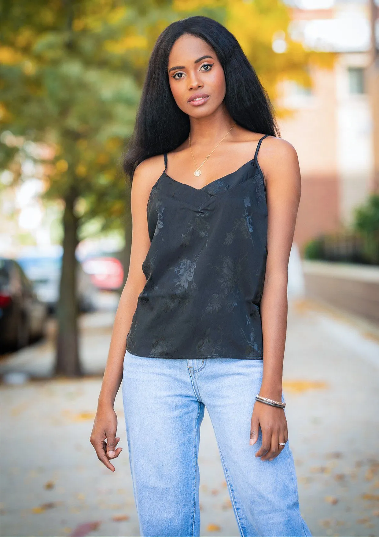 Jane Floral Jacquard Cami