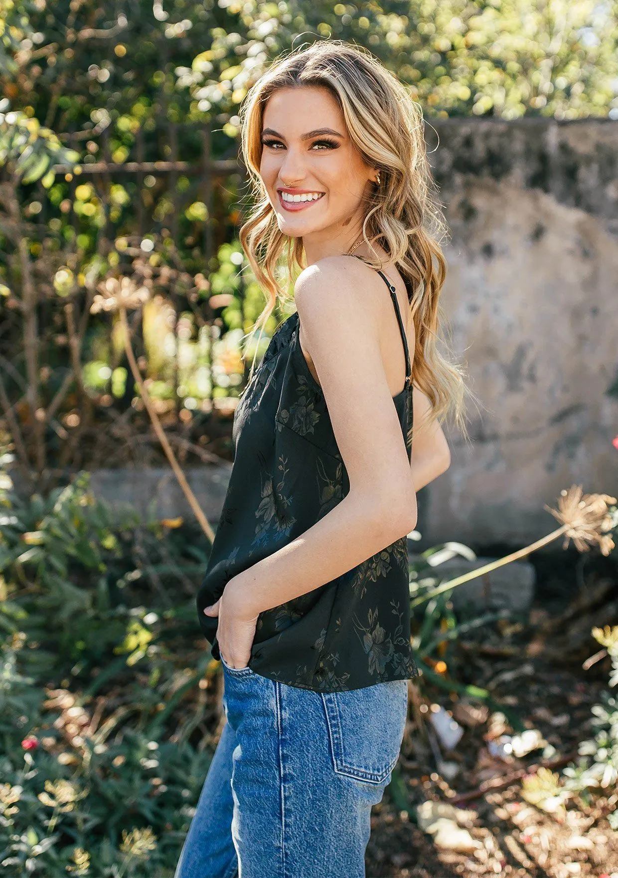 Jane Floral Jacquard Cami