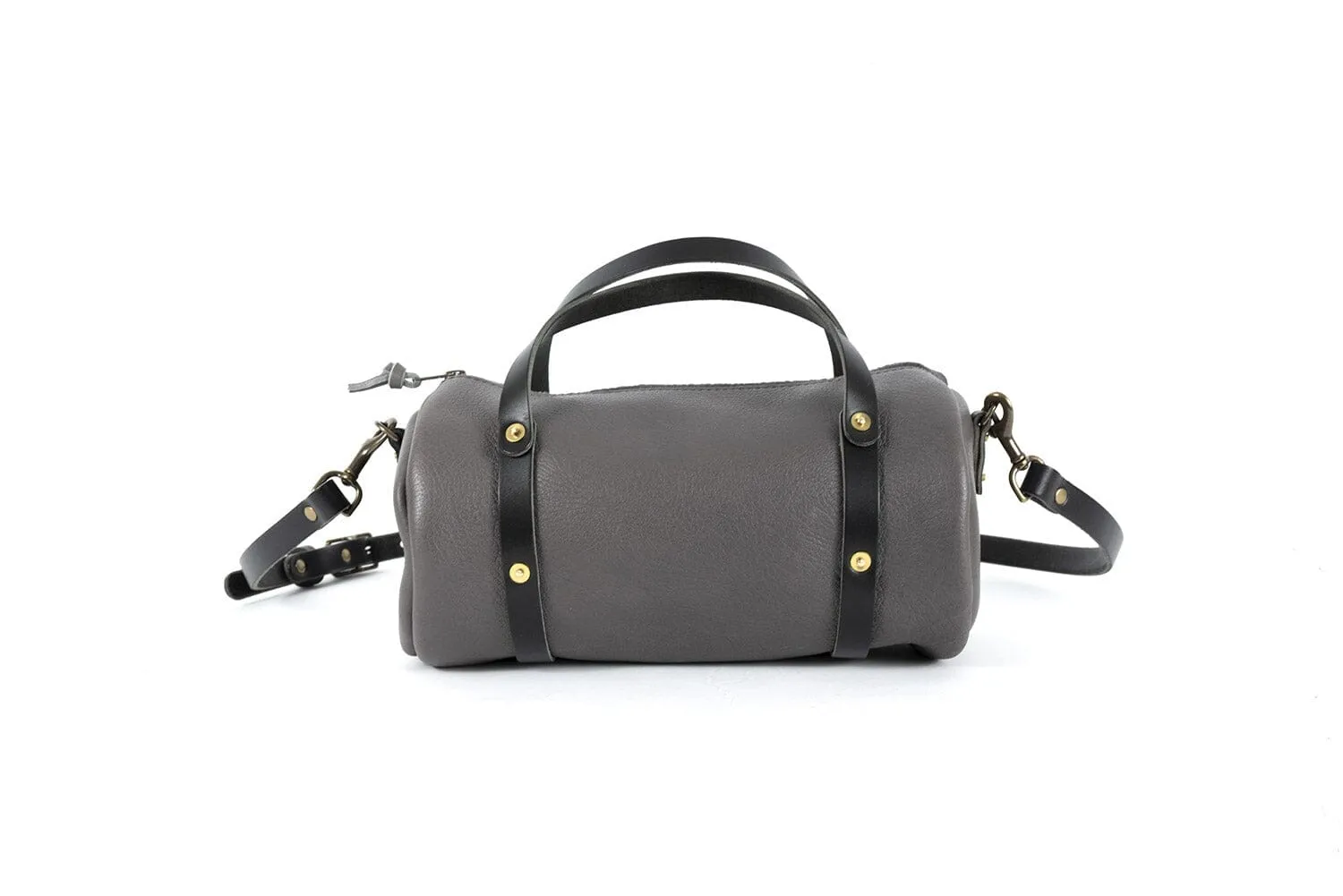 JANE LEATHER CROSSBODY - LEAD GRAY