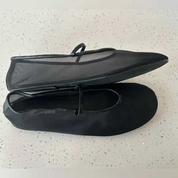 Jeffrey Campbell Swan-Lake Mary Jane Flat in Black