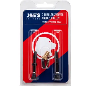 Joe's No Flats 36mm Tubeless Presta Alloy Anodized Valve Kit