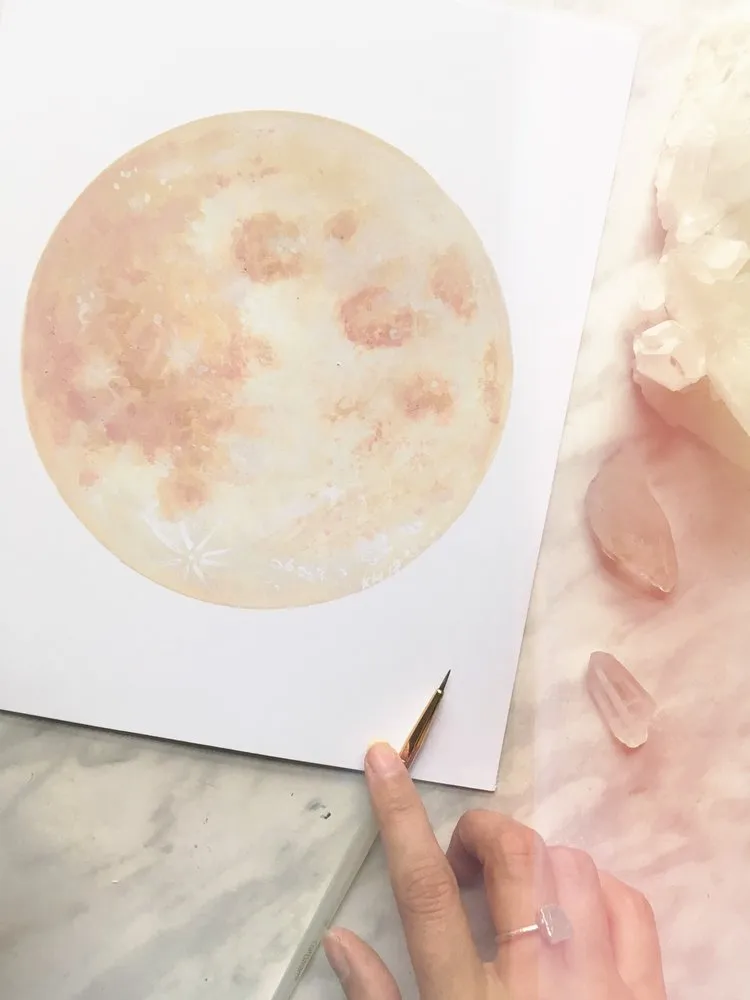 Katelyn Morse Blush Moon Art Print 8x10