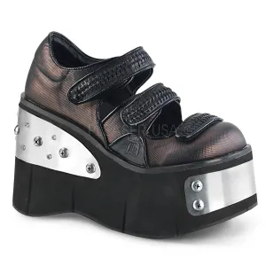 KERA-13  Black-Pewter Vegan Leather