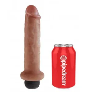 King Cock Realistic Squirting 7 Inch Dildo - Caramel