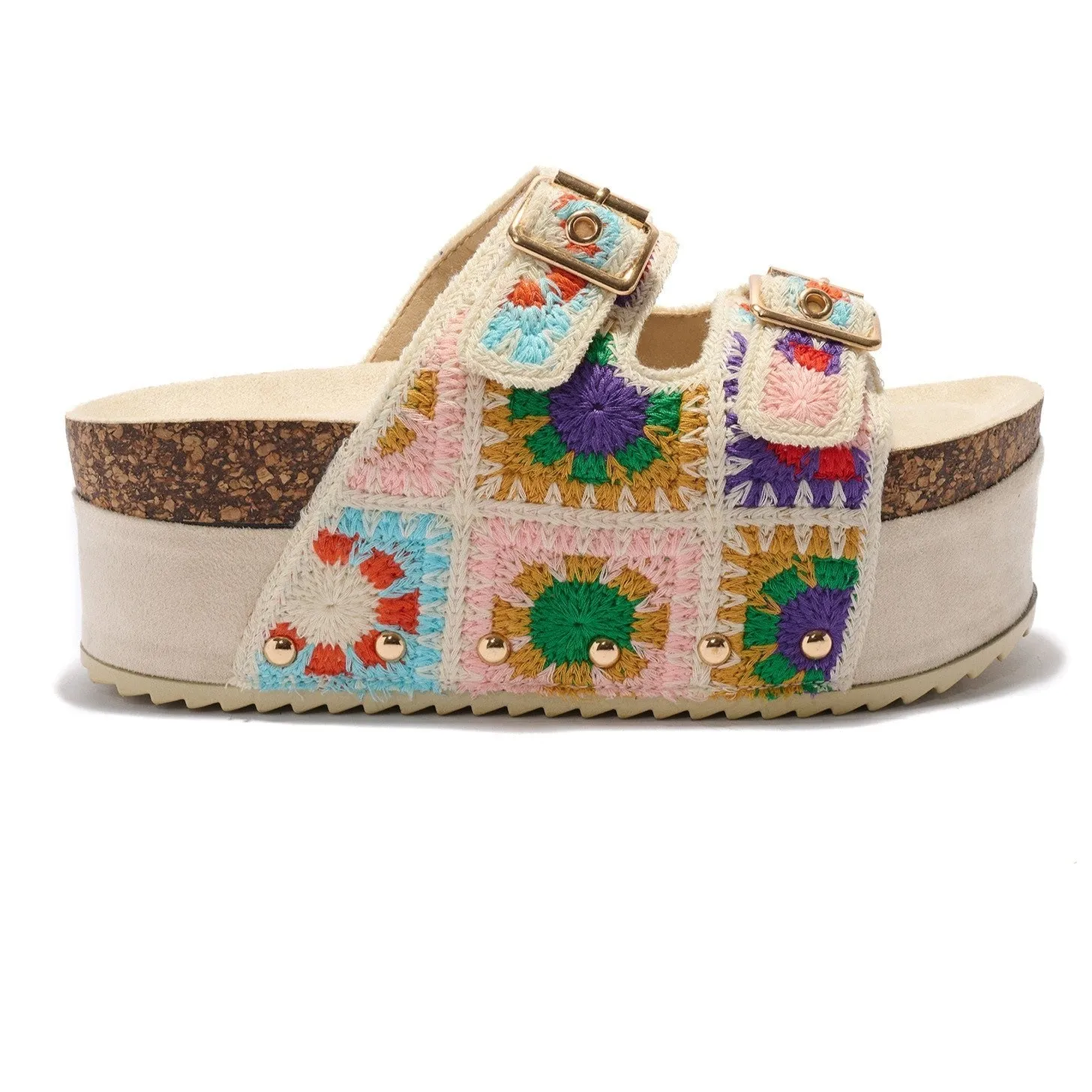 KIOWA Beige Ivory Multi Crochet