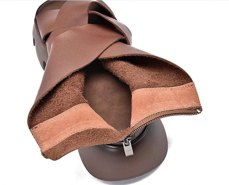 Ladies Genuine Leather Wedges Sandals
