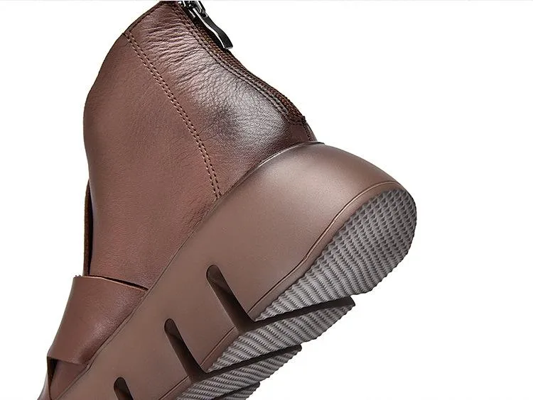 Ladies Genuine Leather Wedges Sandals