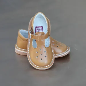 L'Amour Girls Vintage Mustard T-Strap Mary Janes