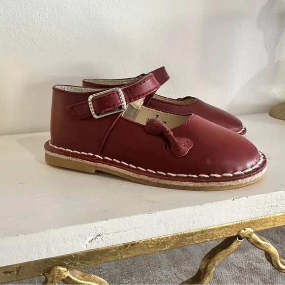 L'Amour Shoes Girl's Iris Bow Mary Jane Shoes