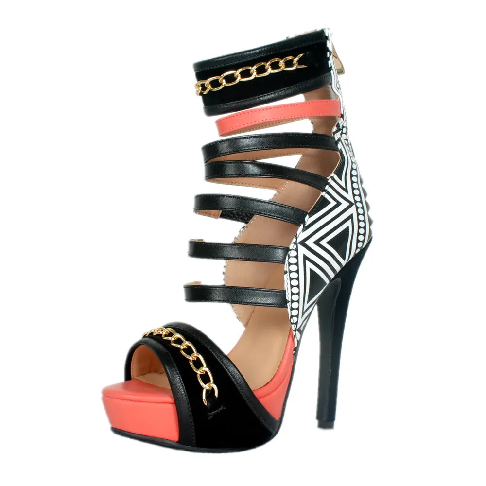 Large Size Waterproof Platform Super High Heel Personality Sandals Roman Women's Shoes