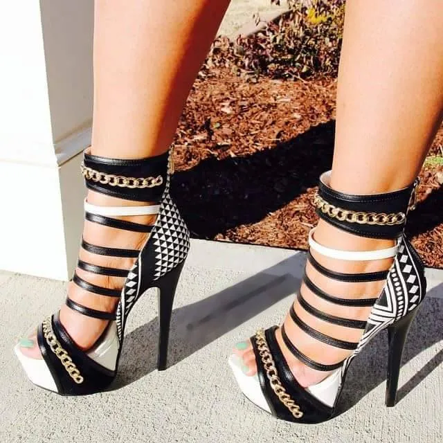 Large Size Waterproof Platform Super High Heel Personality Sandals Roman Women's Shoes