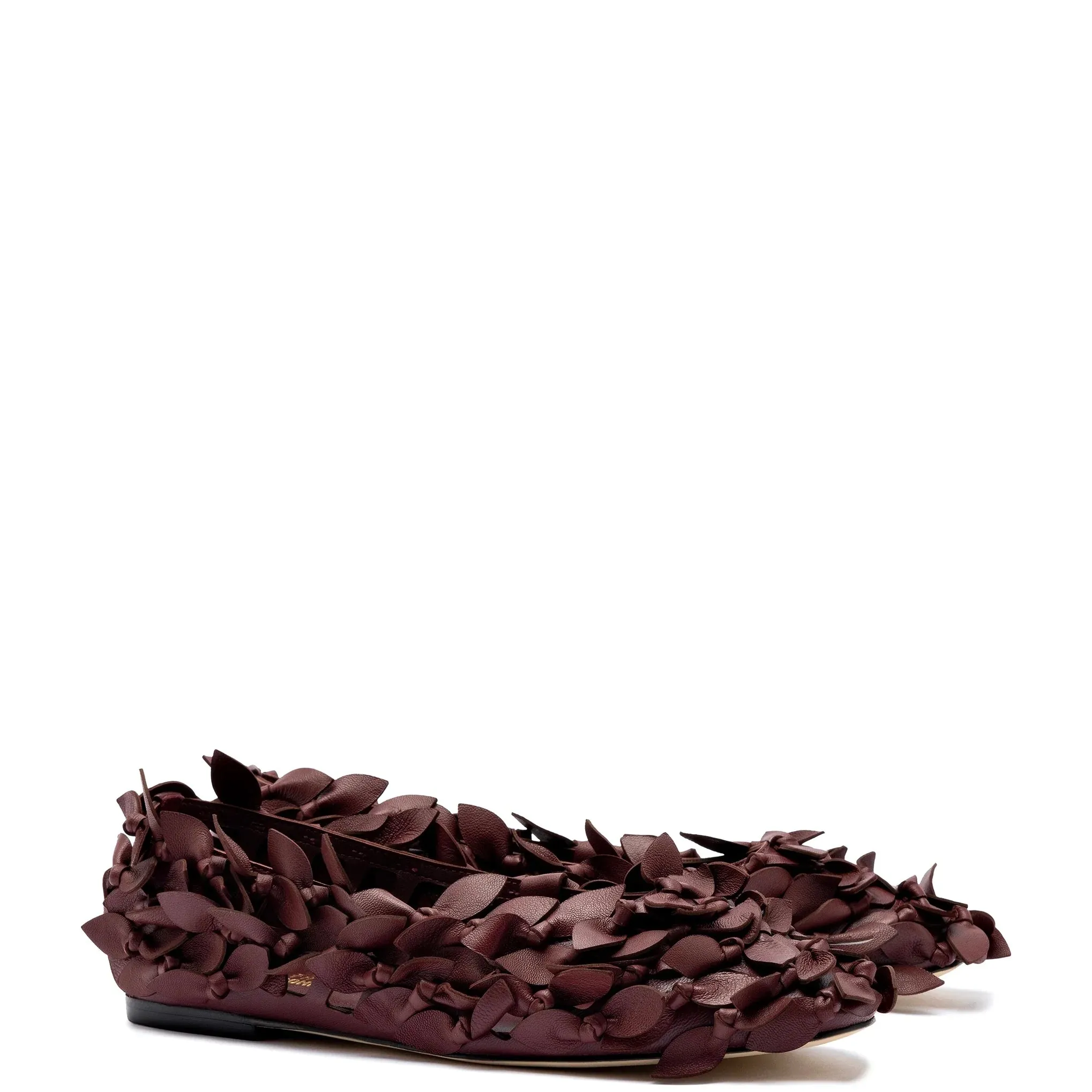 Larroude x Jonathan Cohen Ballet Flat In Burgundy Leather