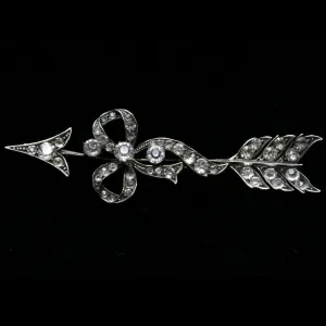 Late Victorian Paste Arrow Pin