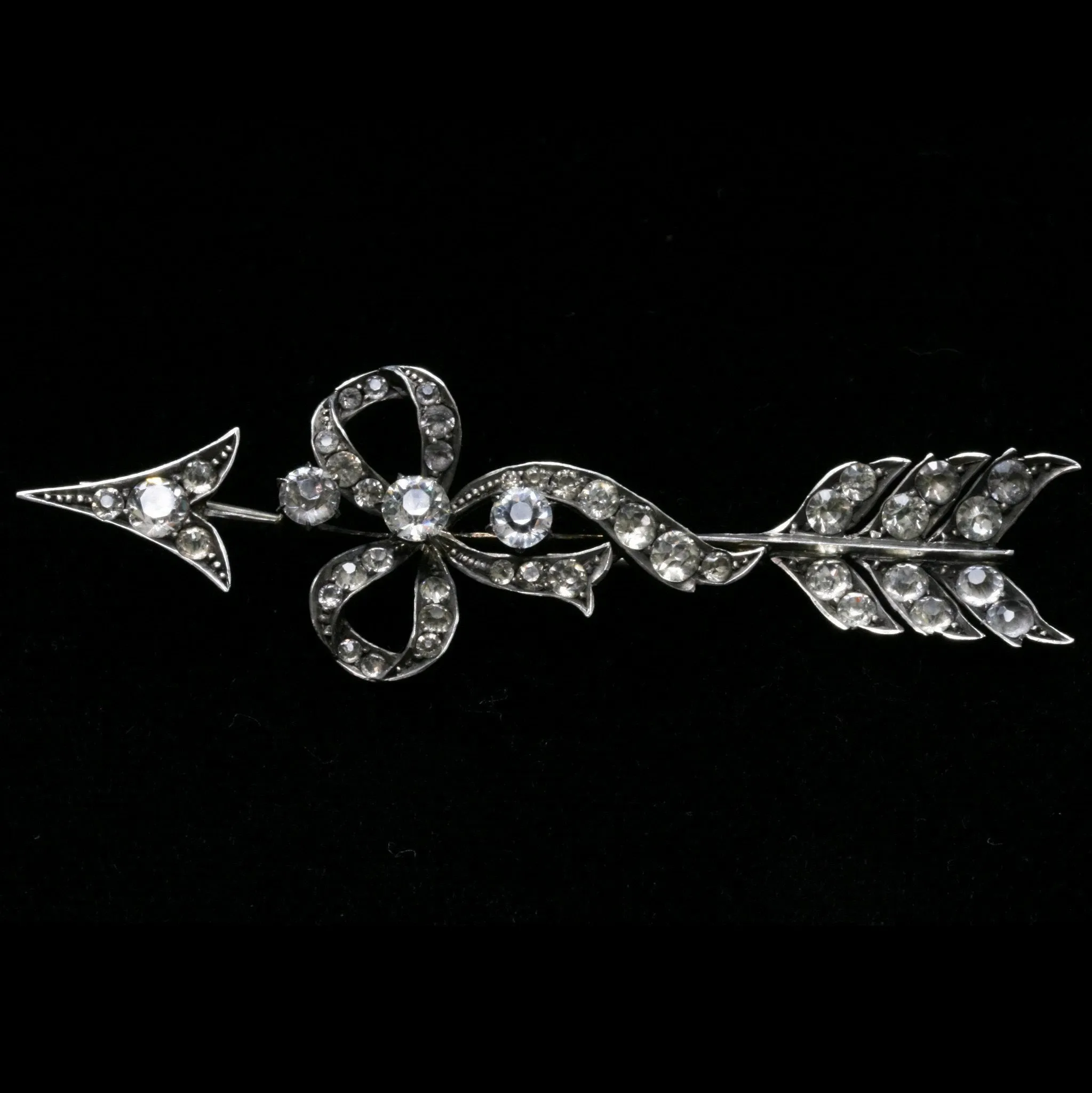 Late Victorian Paste Arrow Pin
