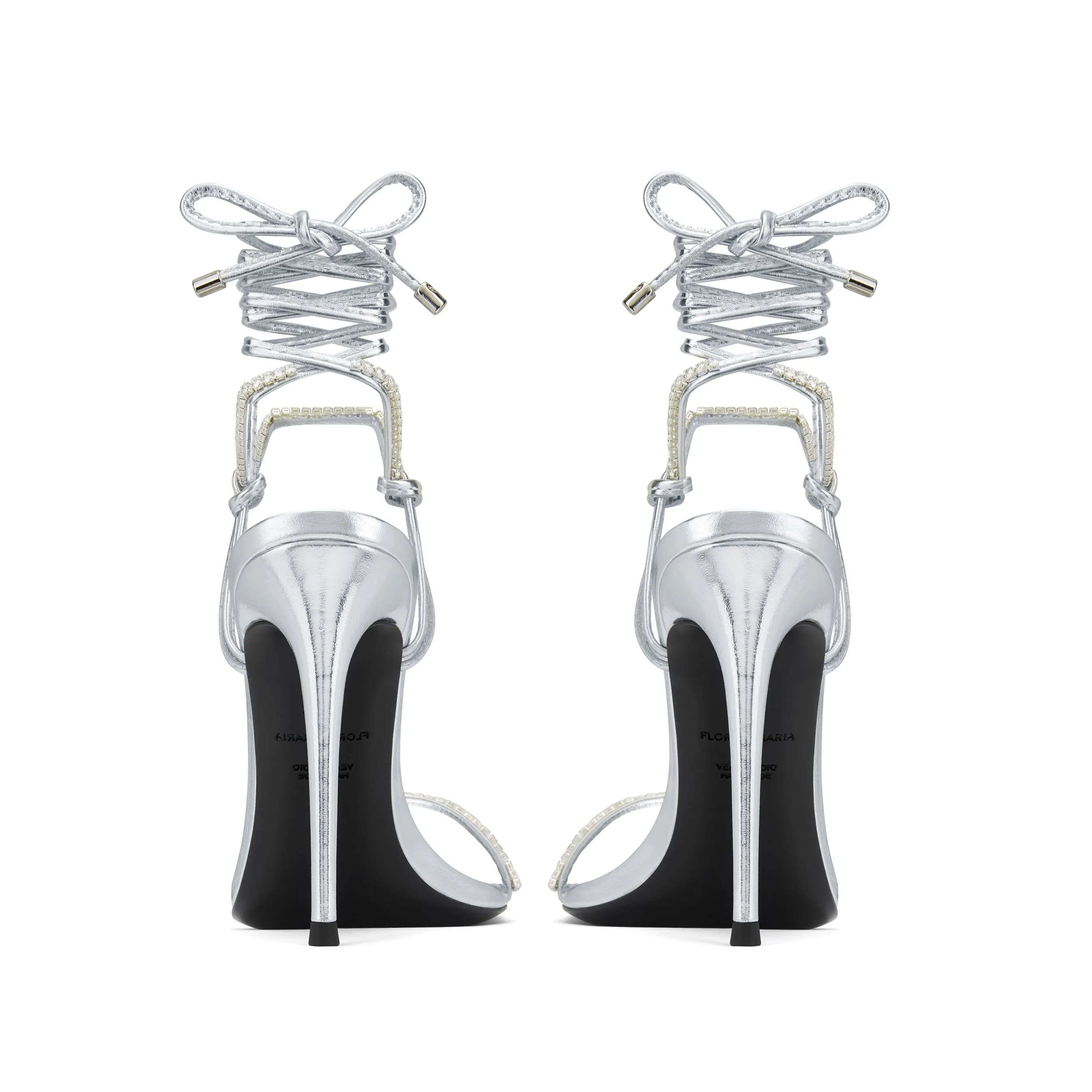 Lauren Silver Heeled Sandals