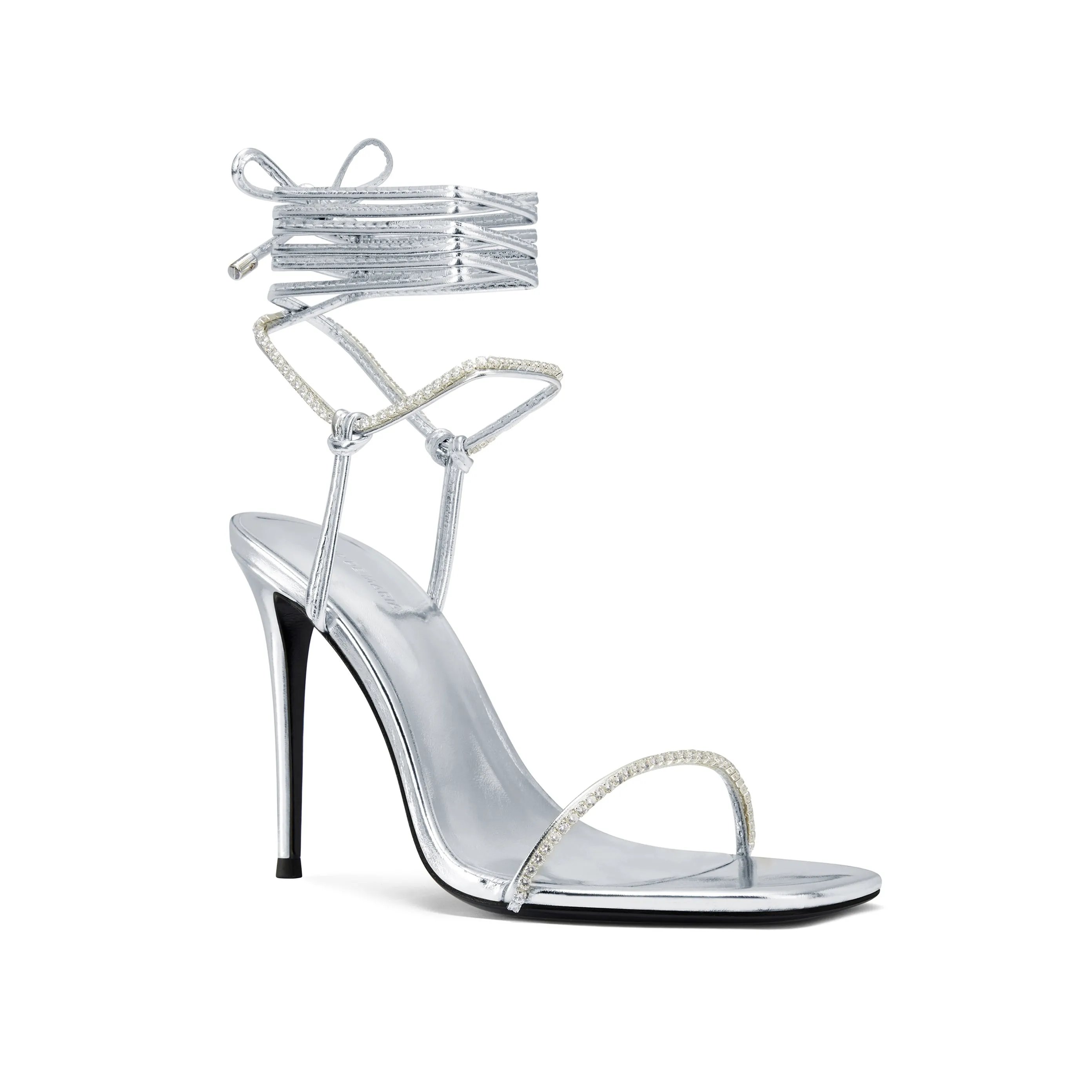 Lauren Silver Heeled Sandals