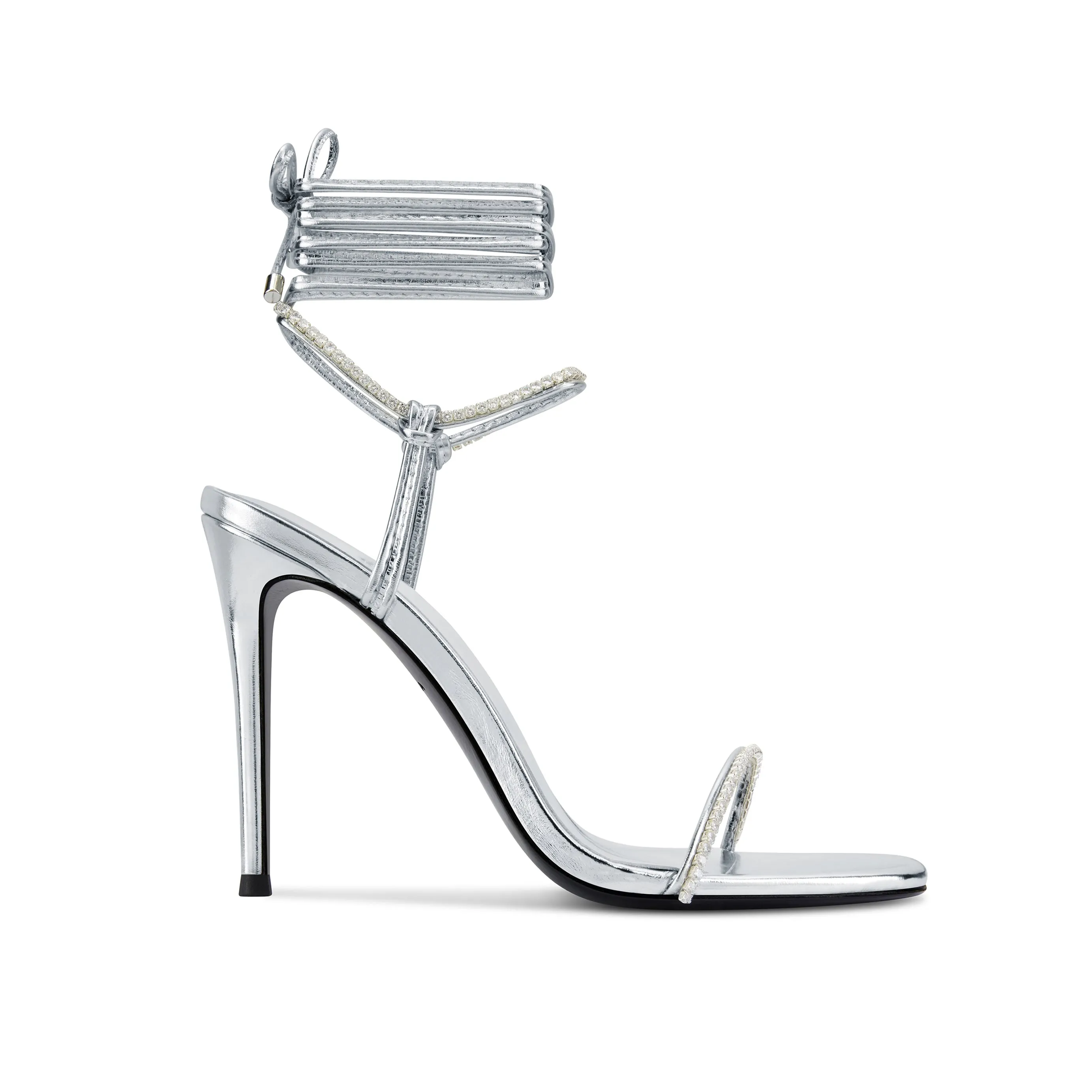 Lauren Silver Heeled Sandals