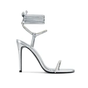 Lauren Silver Heeled Sandals